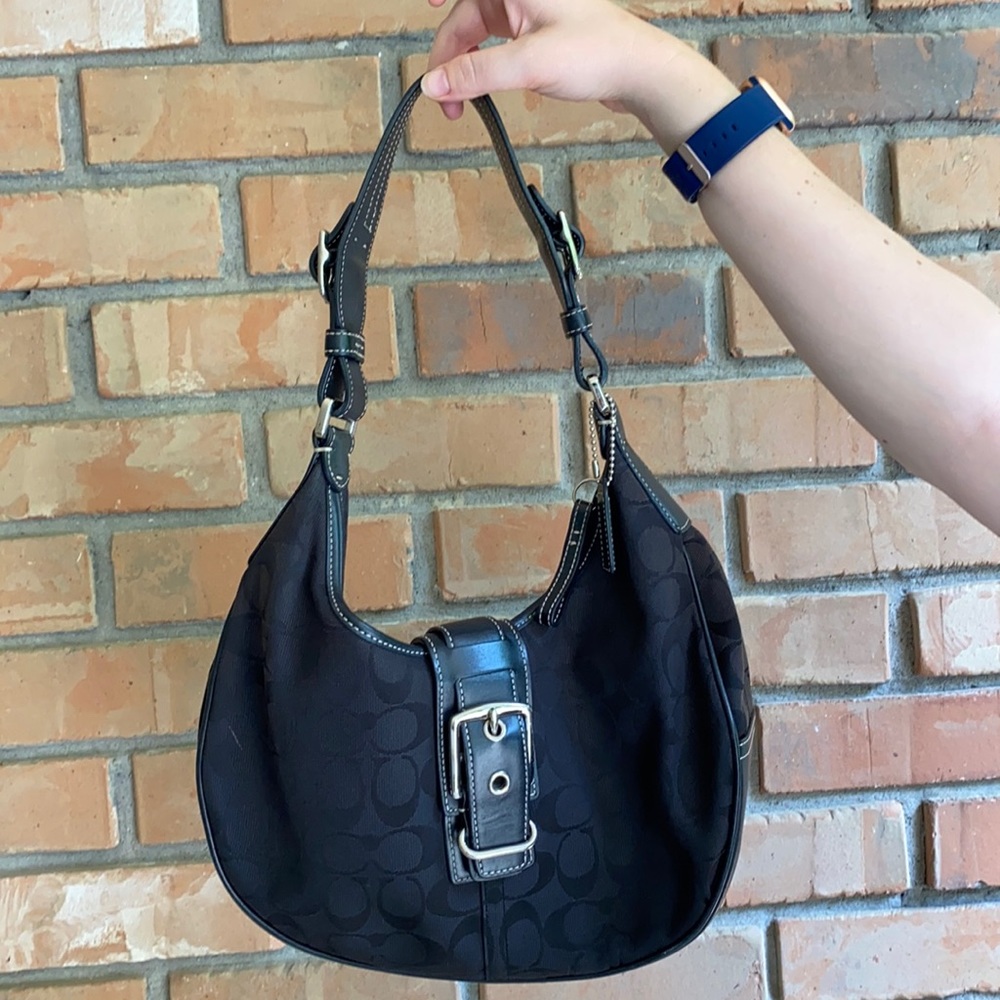 Black Coach Purse with protective bag